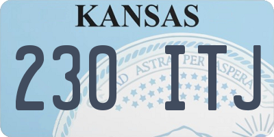 KS license plate 230ITJ