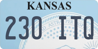 KS license plate 230ITQ