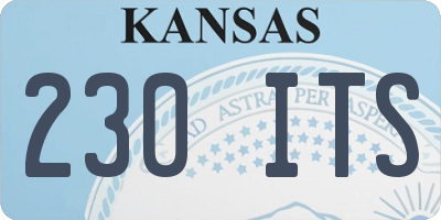 KS license plate 230ITS