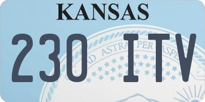 KS license plate 230ITV