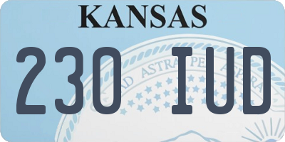 KS license plate 230IUD