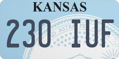 KS license plate 230IUF