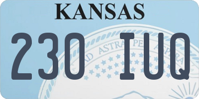 KS license plate 230IUQ