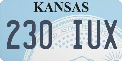 KS license plate 230IUX