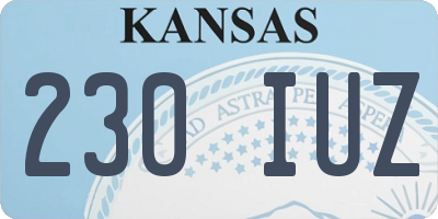 KS license plate 230IUZ