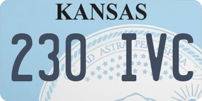 KS license plate 230IVC