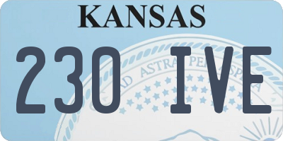 KS license plate 230IVE