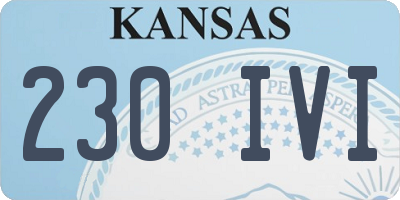 KS license plate 230IVI