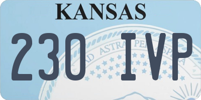 KS license plate 230IVP