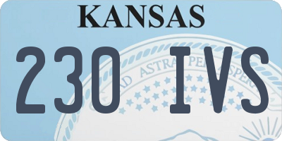 KS license plate 230IVS