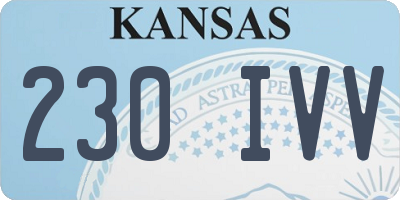 KS license plate 230IVV