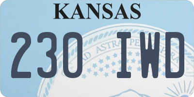 KS license plate 230IWD