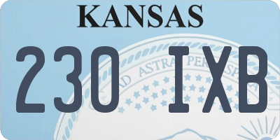KS license plate 230IXB
