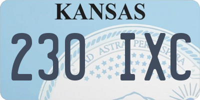 KS license plate 230IXC