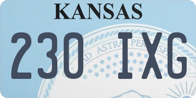 KS license plate 230IXG