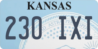 KS license plate 230IXI