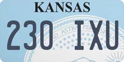 KS license plate 230IXU