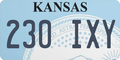 KS license plate 230IXY
