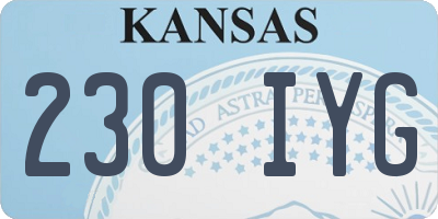 KS license plate 230IYG