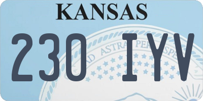 KS license plate 230IYV