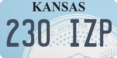 KS license plate 230IZP