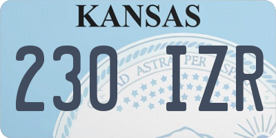 KS license plate 230IZR