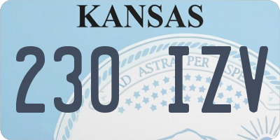 KS license plate 230IZV