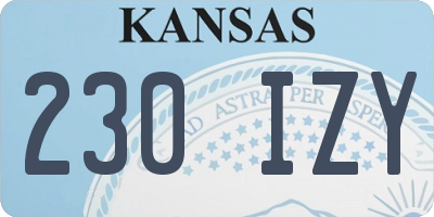 KS license plate 230IZY