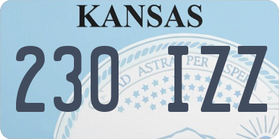 KS license plate 230IZZ