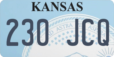 KS license plate 230JCQ