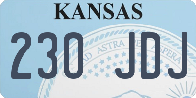 KS license plate 230JDJ