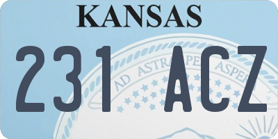 KS license plate 231ACZ