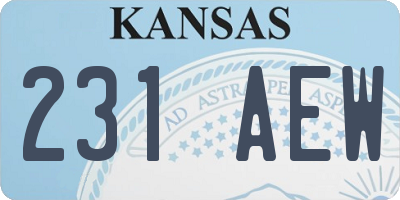 KS license plate 231AEW