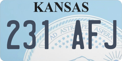 KS license plate 231AFJ