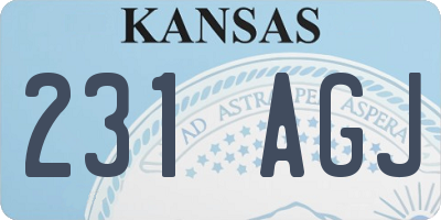KS license plate 231AGJ