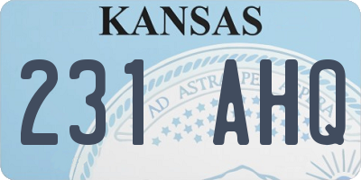 KS license plate 231AHQ