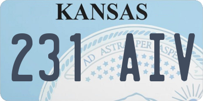 KS license plate 231AIV