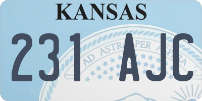 KS license plate 231AJC