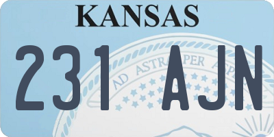 KS license plate 231AJN