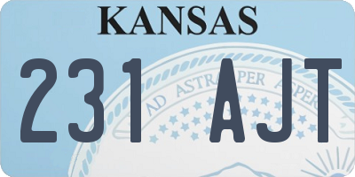 KS license plate 231AJT