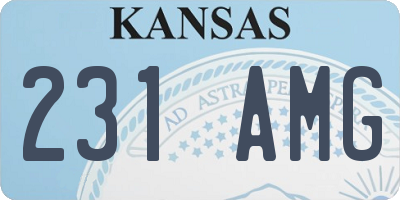 KS license plate 231AMG