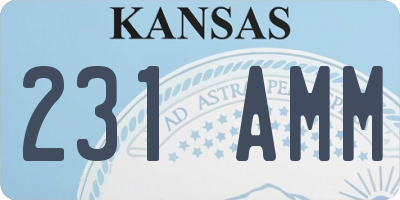 KS license plate 231AMM