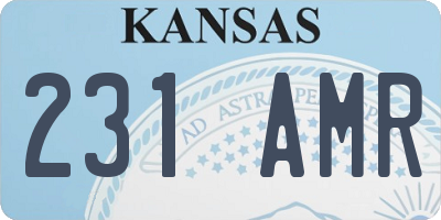 KS license plate 231AMR