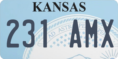 KS license plate 231AMX