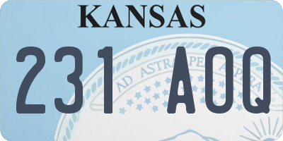 KS license plate 231AOQ