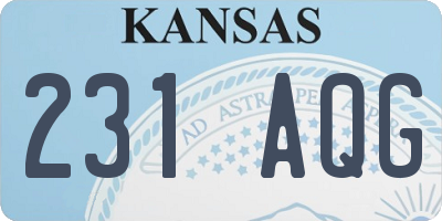 KS license plate 231AQG