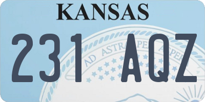 KS license plate 231AQZ