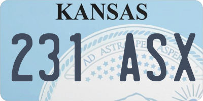 KS license plate 231ASX