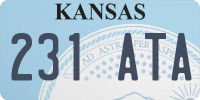 KS license plate 231ATA