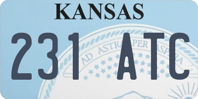 KS license plate 231ATC